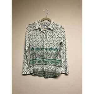 Paisley Print Green Old Navy Button Down Shirt